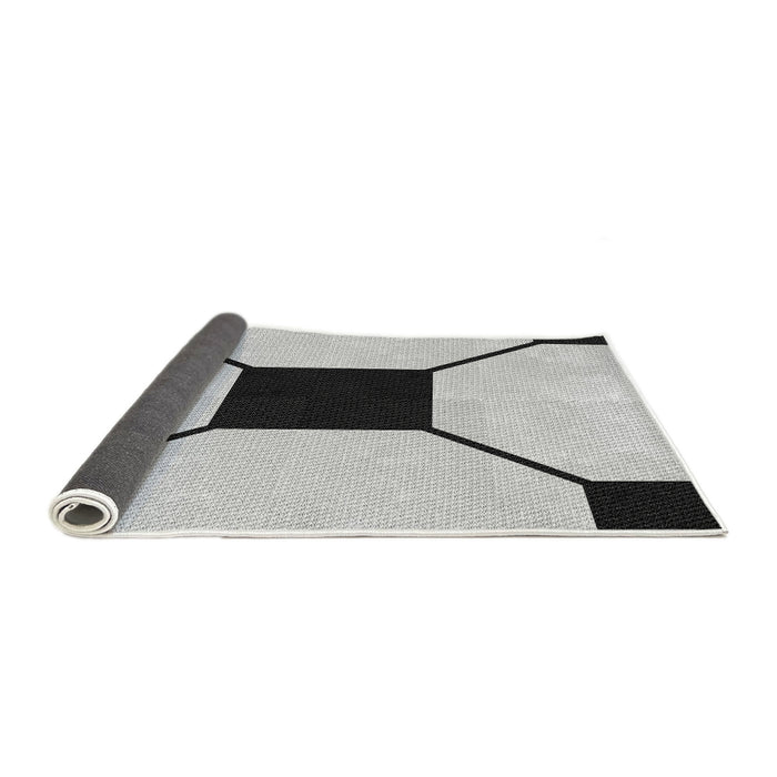 Thickness of Patterned Ash Gray Novelty Rug, pat3661