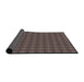 Thickness of Patterned Charcoal Black Novelty Rug, pat3680