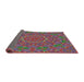 Thickness of Patterned Dark Raspberry Purple Modern Rug, pat3682