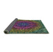 Thickness of Patterned Green Novelty Rug, pat3686