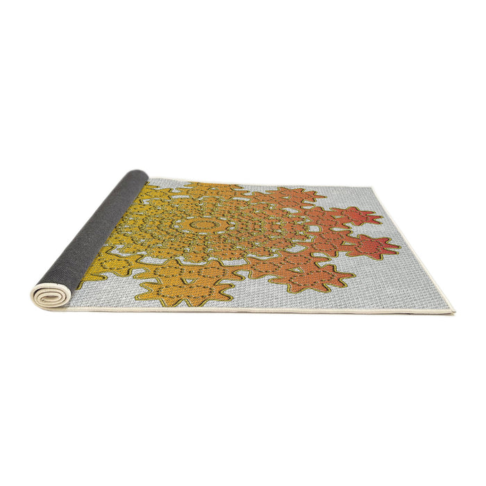 Thickness of Patterned Copper Brown Novelty Rug, pat3688