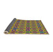 Thickness of Patterned Metallic Gold Novelty Rug, pat3690