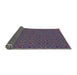 Thickness of Patterned Dark Purple Novelty Rug, pat3702