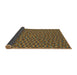 Thickness of Patterned Copper Green Novelty Rug, pat3703