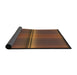 Thickness of Patterned Bronze Brown Novelty Rug, pat3704