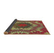 Thickness of Patterned Copper Green Novelty Rug, pat3707