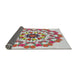 Thickness of Patterned Cherry Red Novelty Rug, pat3708