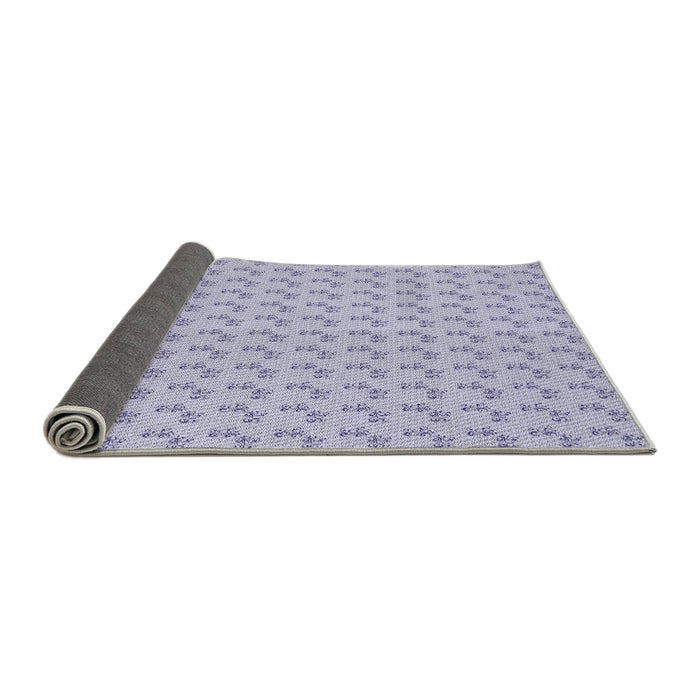 Thickness of Patterned Pale Lilac Purple Novelty Rug, pat371
