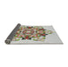 Thickness of Patterned Army Brown Novelty Rug, pat3719