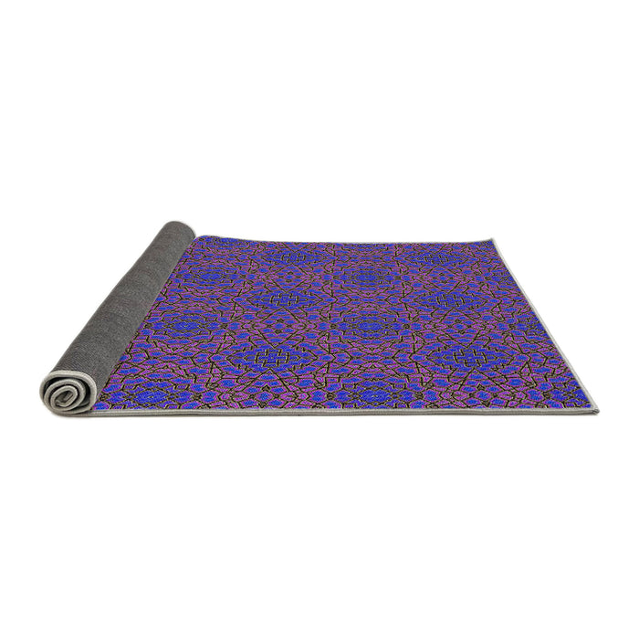 Thickness of Patterned Bright Purple Novelty Rug, pat3723
