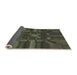 Thickness of Patterned Khaki Green Novelty Rug, pat3725