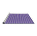 Serging Thickness of Machine Washable Transitional Amethyst Purple Rug, wshpat373