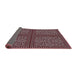 Thickness of Patterned Deep Red Novelty Rug, pat3730