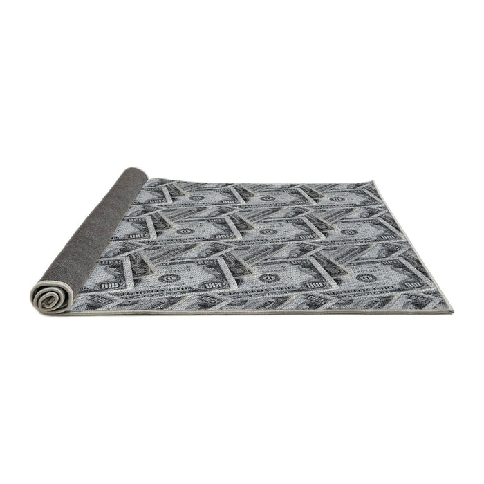 Thickness of Patterned Gray Novelty Rug, pat3732