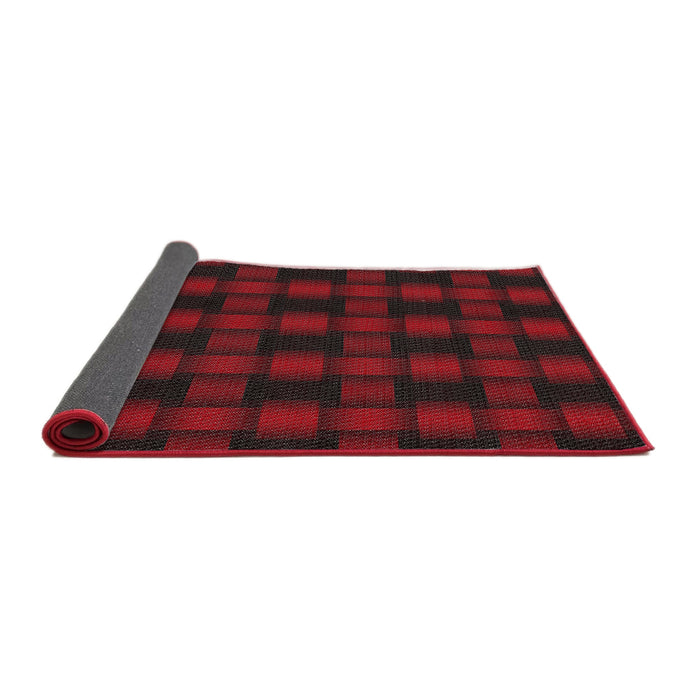 Thickness of Patterned Brown Red Novelty Rug, pat3734