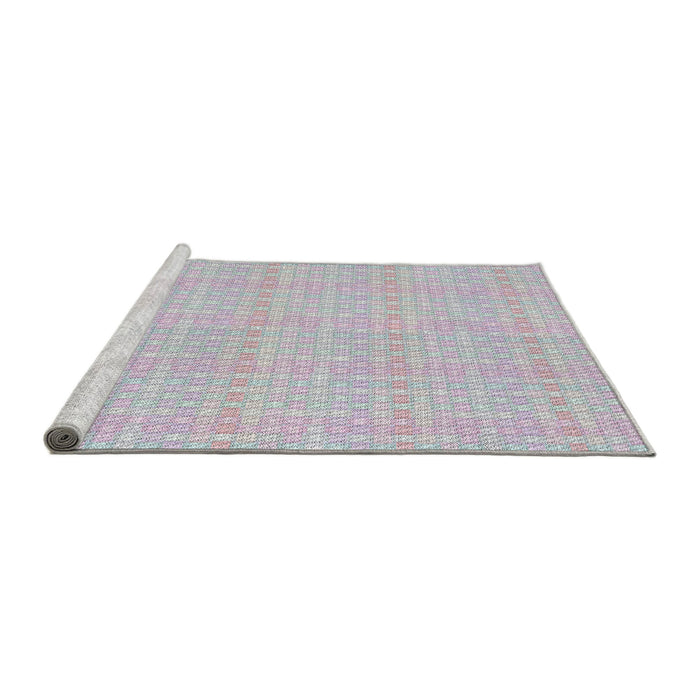 Serging Thickness of Machine Washable Transitional Lavender Purple Rug, wshpat3735