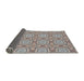 Thickness of Patterned Pale Silver Gray Novelty Rug, pat3745