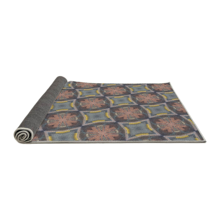 Thickness of Patterned Rosy Brown Pink Novelty Rug, pat3748