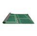 Thickness of Patterned Mint Green Novelty Rug, pat3756