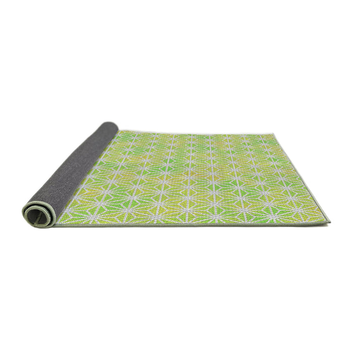 Thickness of Patterned Tea Green Modern Rug, pat3766