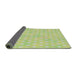 Thickness of Patterned Tea Green Modern Rug, pat3766