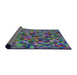 Thickness of Patterned Cadet Blue Green Modern Rug, pat3782