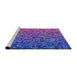 Serging Thickness of Machine Washable Transitional Dark Violet Purple Rug, wshpat3783