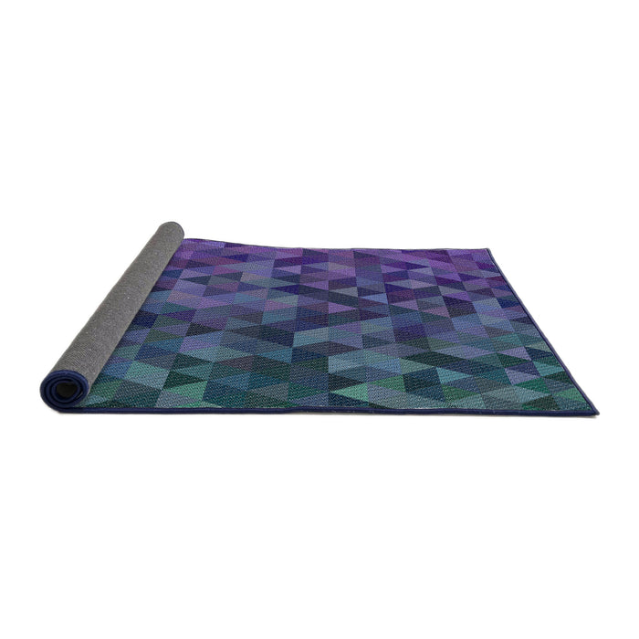 Thickness of Patterned Purple Modern Rug, pat3784