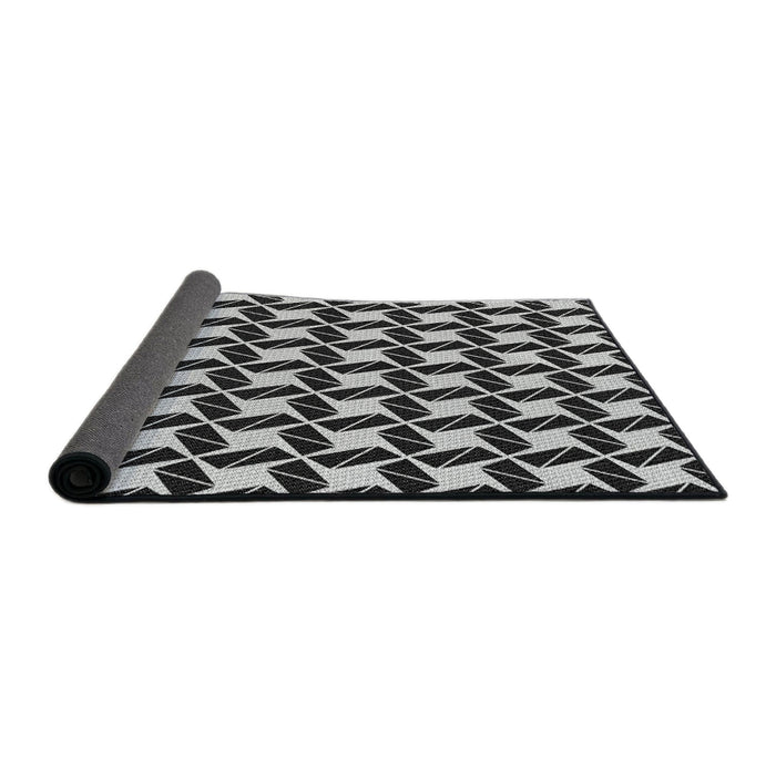 Thickness of Patterned Gray Novelty Rug, pat3785