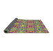 Thickness of Patterned Raspberry Purple Modern Rug, pat3786