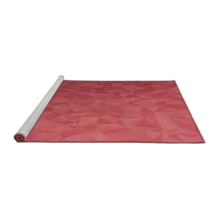 Serging Thickness of Machine Washable Transitional Red Rug, wshpat3806