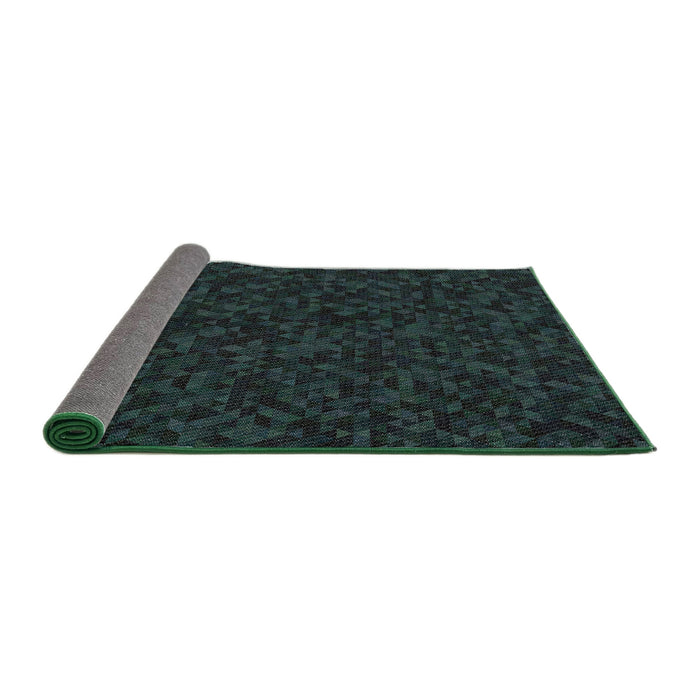 Thickness of Patterned Black Novelty Rug, pat3817