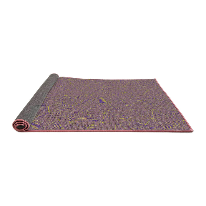 Thickness of Patterned Purple Novelty Rug, pat3821