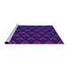 Serging Thickness of Machine Washable Transitional Bright Purple Rug, wshpat3826