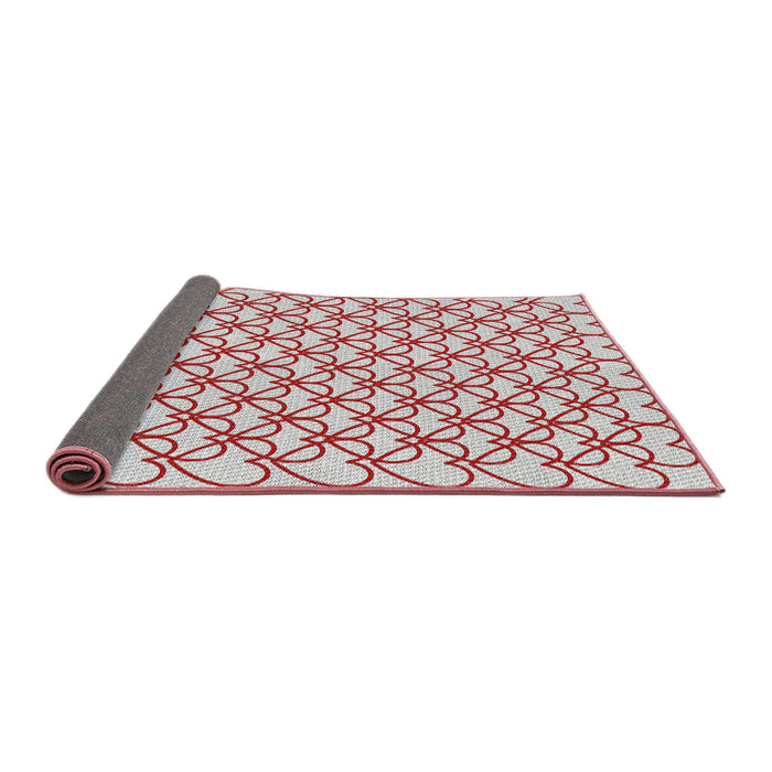 Thickness of Patterned Cherry Red Novelty Rug, pat3834