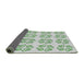 Thickness of Patterned Green Novelty Rug, pat3838