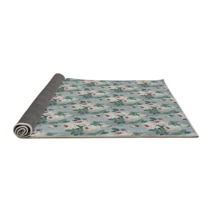Thickness of Patterned Gray Novelty Rug, pat3849