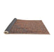 Thickness of Patterned Light Copper Gold Novelty Rug, pat3858