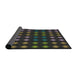 Thickness of Patterned Black Novelty Rug, pat3865