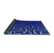 Thickness of Patterned Blue Modern Rug, pat3866