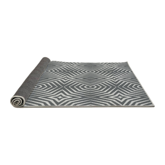 Thickness of Patterned Gray Novelty Rug, pat3869