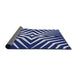 Thickness of Patterned Light Steel Blue Novelty Rug, pat3870