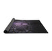 Thickness of Patterned Black Novelty Rug, pat3872