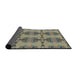 Thickness of Patterned Antique Bronze Green Novelty Rug, pat3878