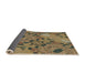 Thickness of Patterned Metallic Gold Novelty Rug, pat3880