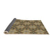 Thickness of Patterned Brownish Green Novelty Rug, pat3882