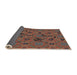 Thickness of Patterned Saffron Red Novelty Rug, pat3892