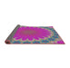 Thickness of Patterned Neon Pink Modern Rug, pat3894