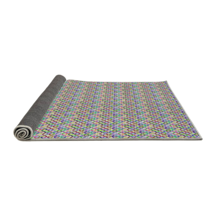 Thickness of Patterned Purple Novelty Rug, pat3898