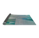 Thickness of Patterned Tiffany Blue Novelty Rug, pat3900